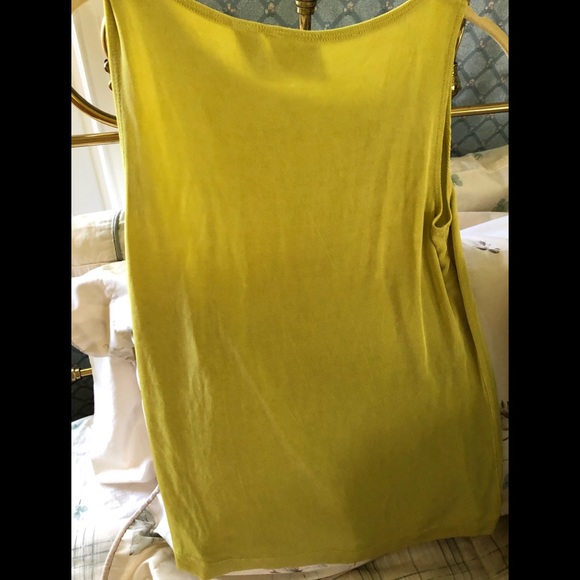 Chico’s traveler chartreuse color sleeveless top. - Picture 2 of 4